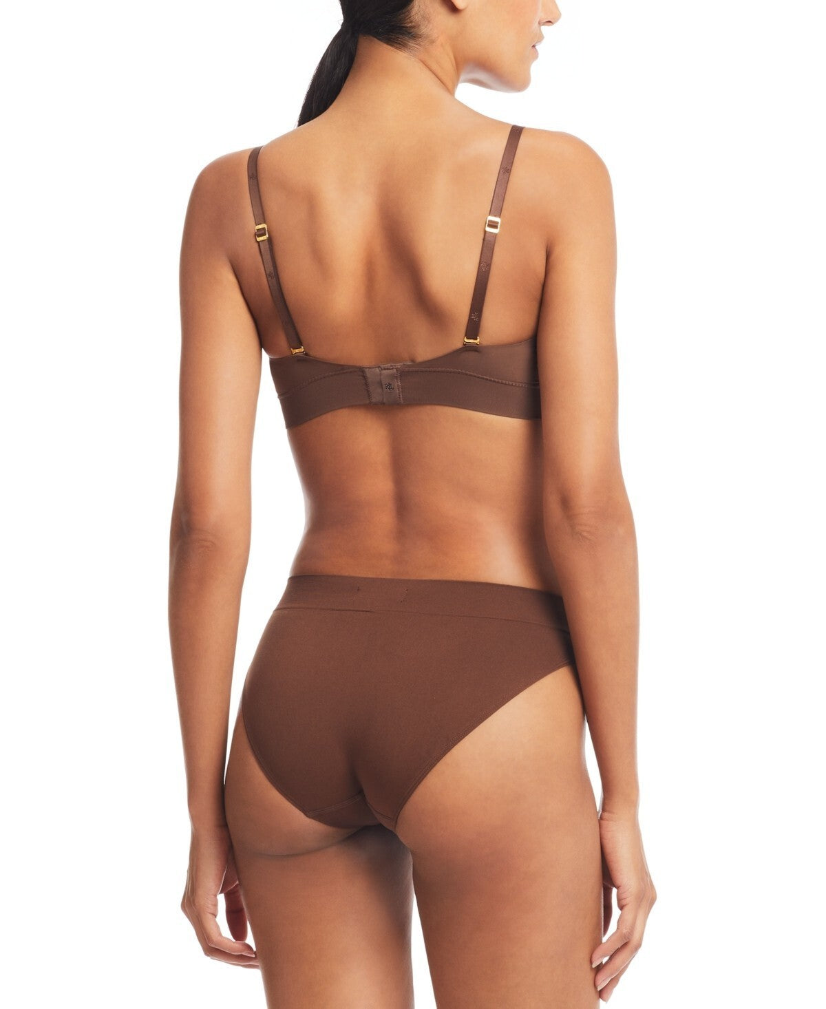 Lauren Ralph Lauren Women's Smoothing Wireless Bralette Brown Size XXL MSRP $48