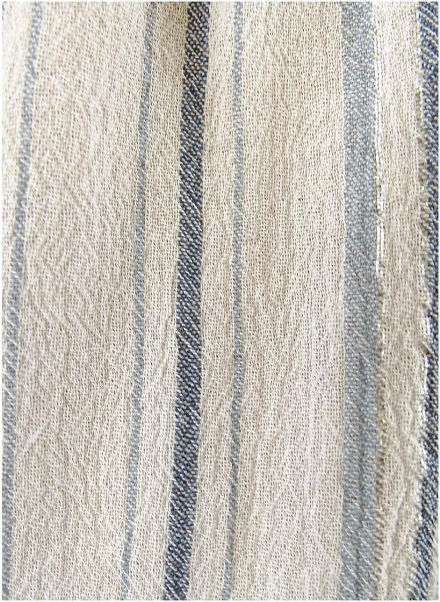 Michael Kors Women Striped One-Shoulder Jumpsuit (Size L, Chambrey Ivory)