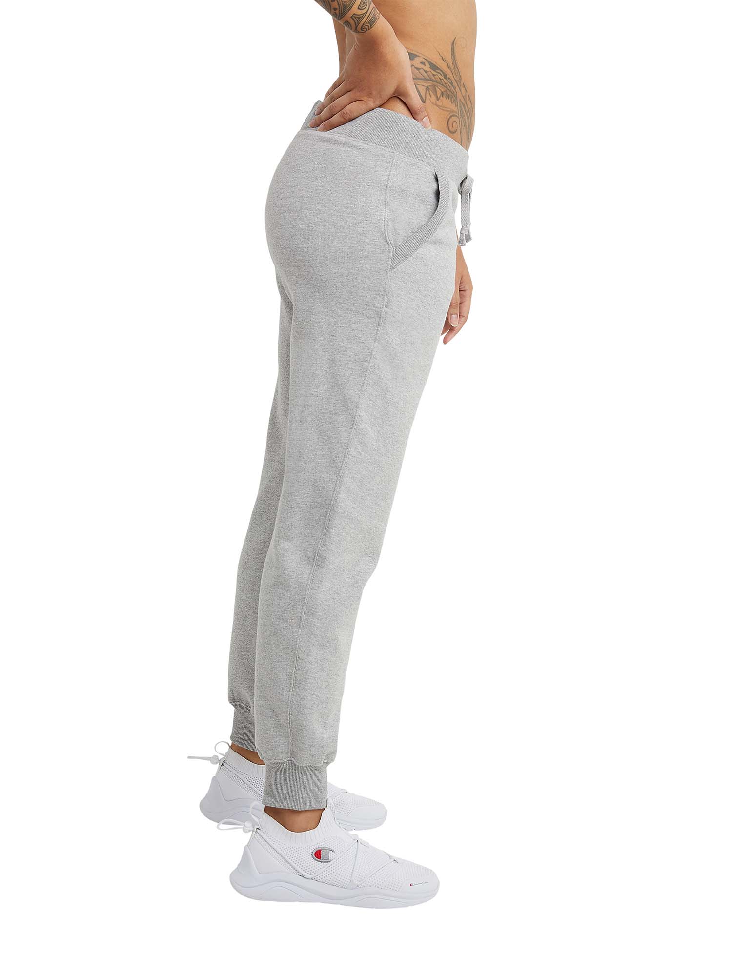 Champion Women's Powerblend Jogger with Graphic Gray Size M