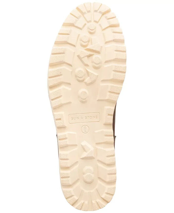 Sun + Stone Men's Wilder Solid Lug Sole Boots -Brown- Size 13M