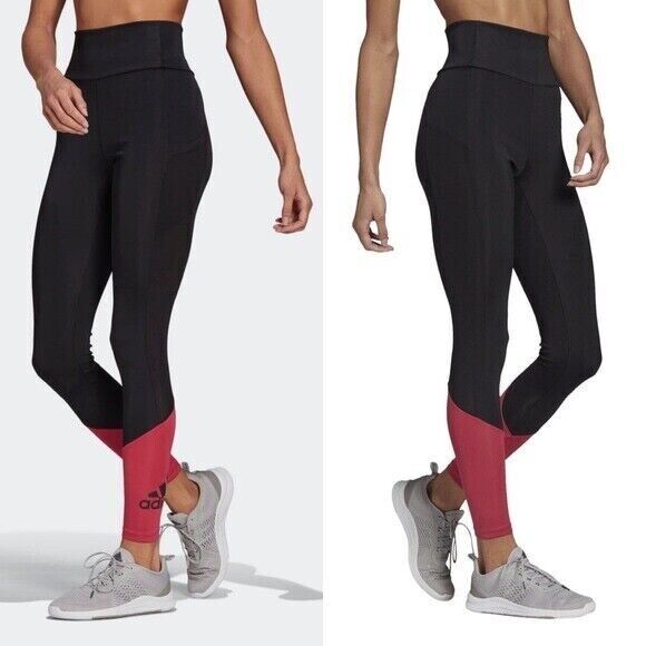 adidas Women's Mesh-Panel Full Length Leggings Black Size XS MSRP $50