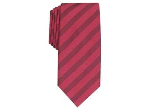 Alfani Men's Slim Stripe Tie Red MSRP $55