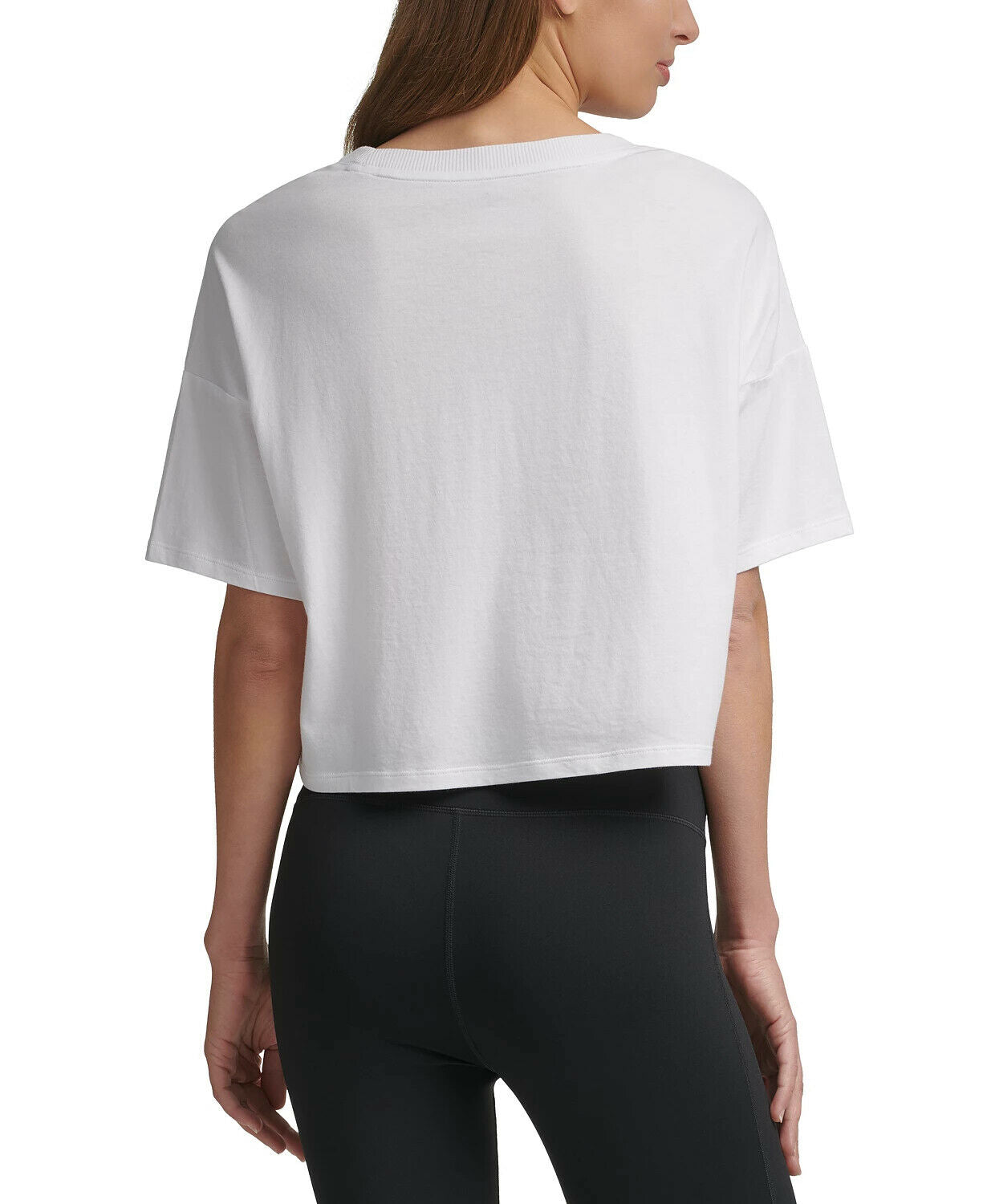 Calvin Klein Performance Logo Cropped T-Shirt Size Size XL White MSRP $40