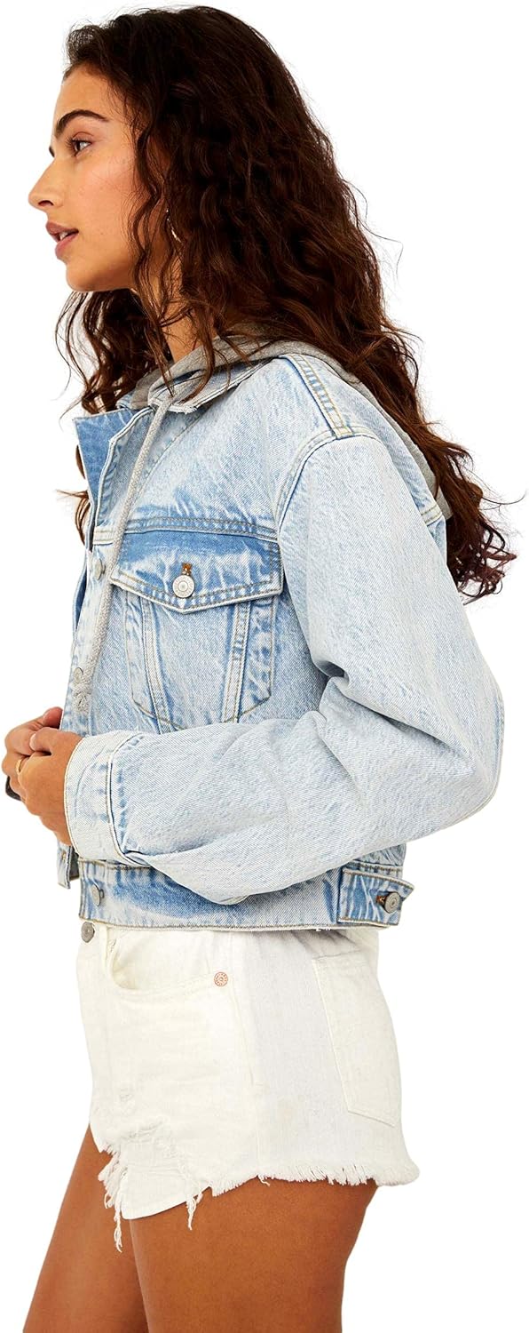 Free People Brando Denim Jacket Malta Wash Size M Blue (Women's 8-10)