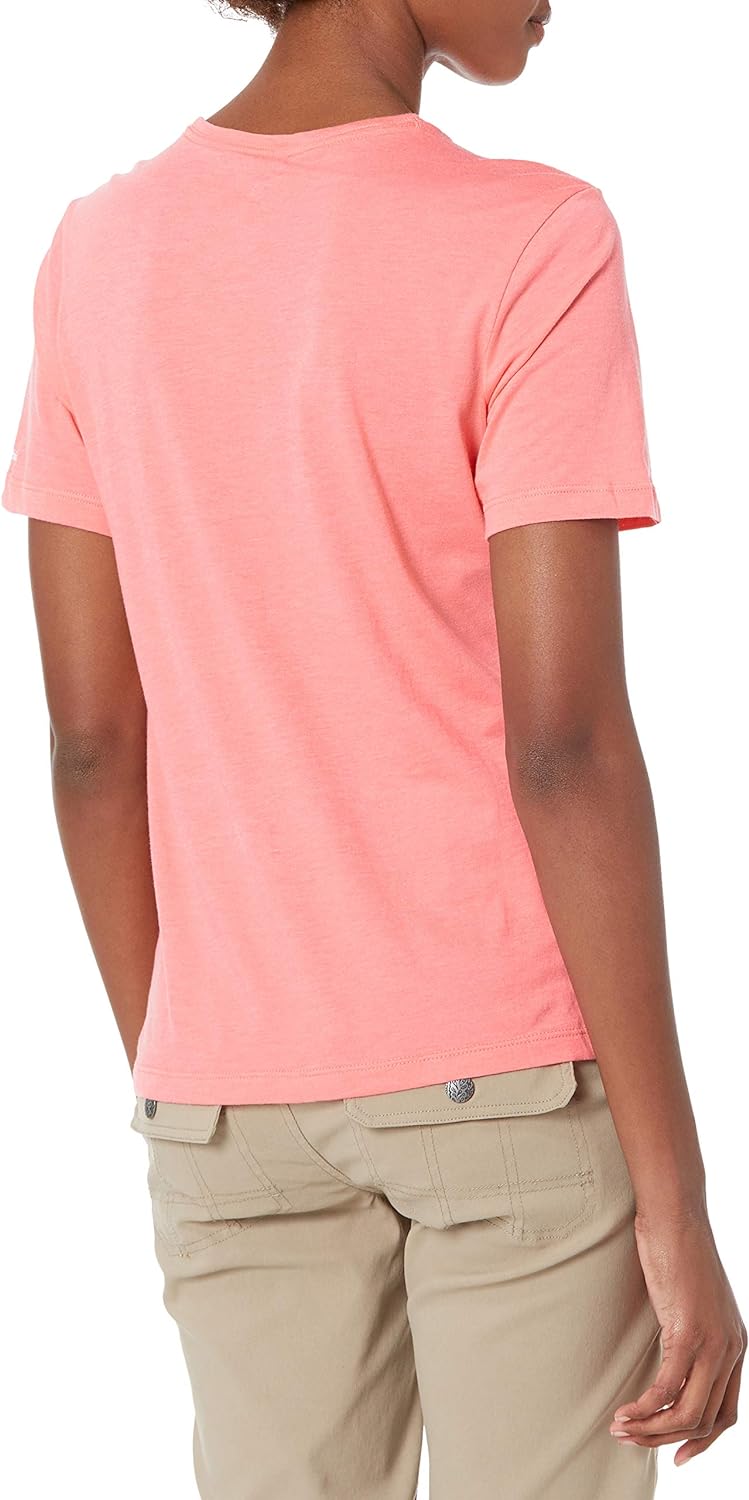 Columbia Women's Bluebird Day Relaxed Crew Neck, Salmon Heathe, Plus 1X