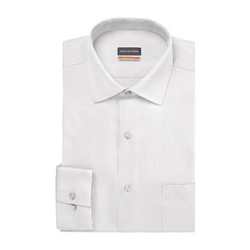 Van Heusen Men Regular fit Long Sleeve Button-Up Shirt 16-16 1/2 34-35 White