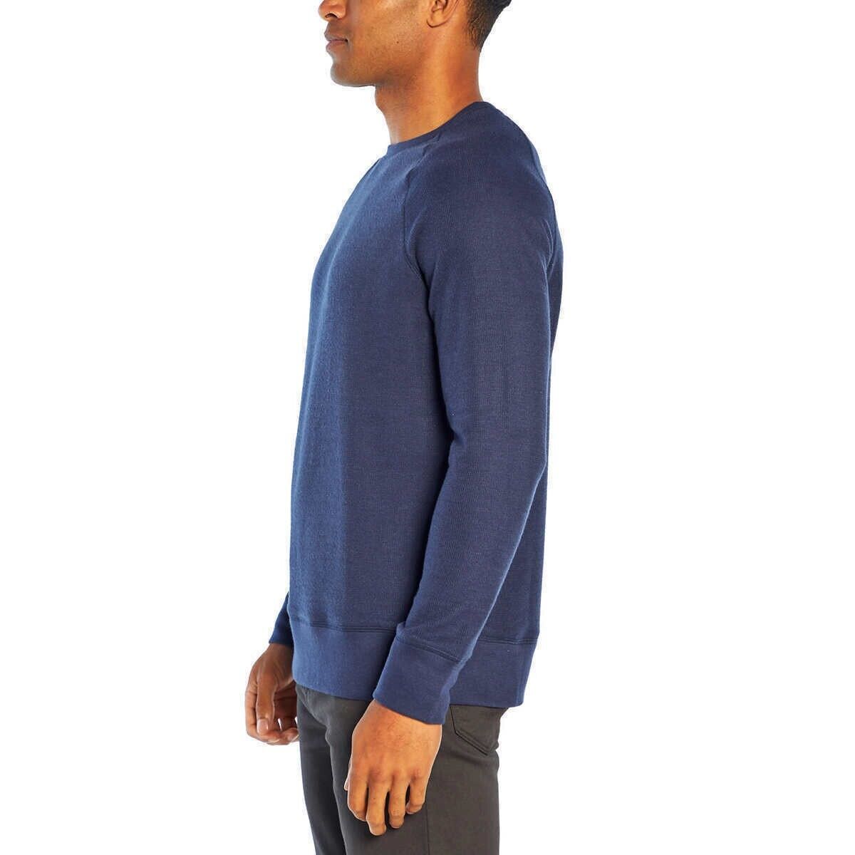 Banana Republic Men??s Waffle Crew Sweatshirt Mid-weight Navy Size XL