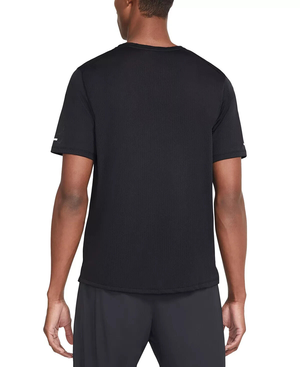 Nike Men's Dri-fit Miler Wild Run T-Shirt Black Size S MSRP $40