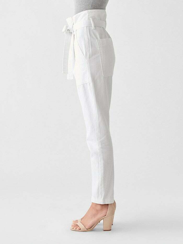 DL1961 SUSIE PAPER BAG HIGH RISE TAPERED STRAIGHT TORINO White Size 26 $229