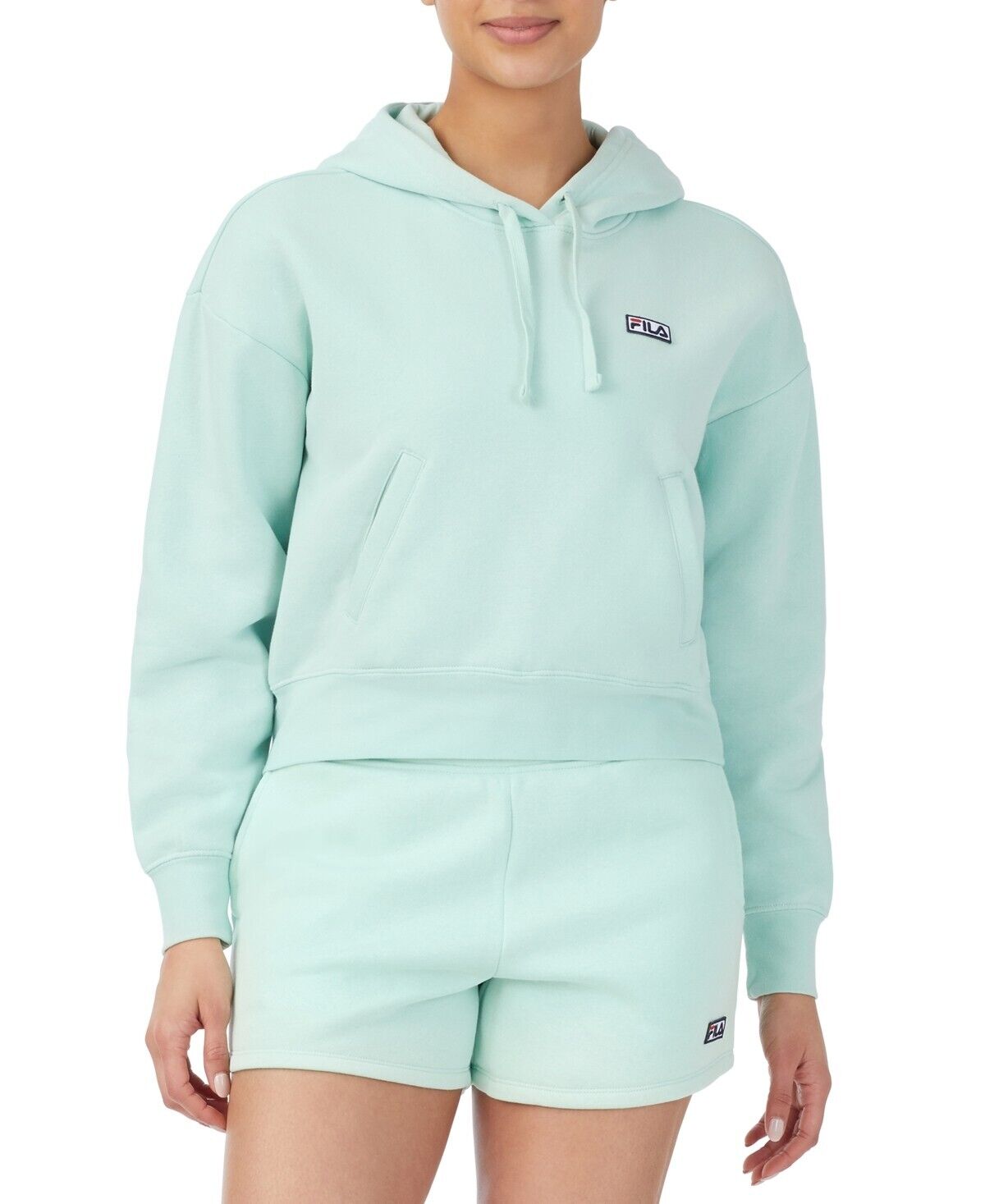 FILA Women's Marina Fleece Hoodie Mint Green Size XL MSRP $45