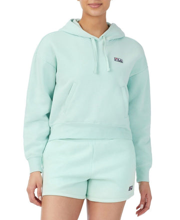 FILA Women's Marina Fleece Hoodie Mint Green Size XL MSRP $45