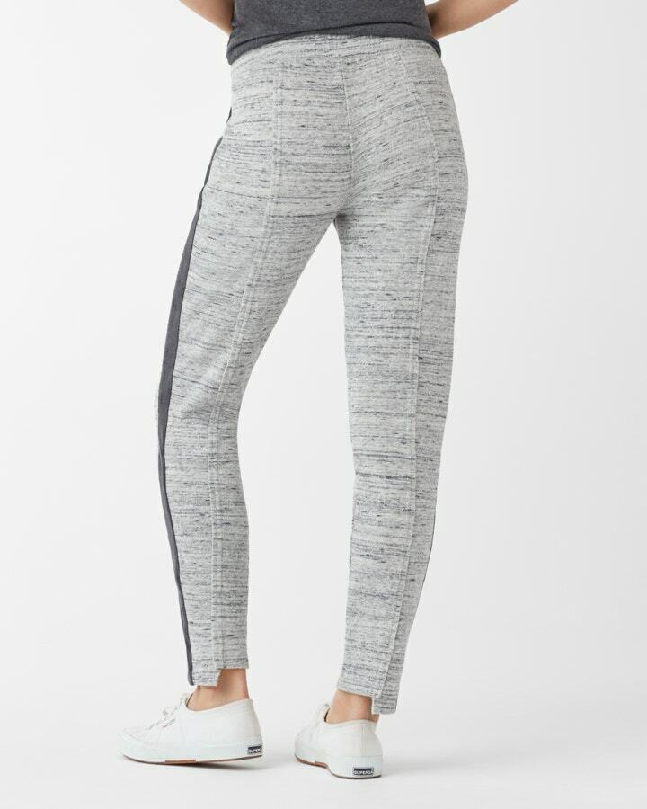 Splendid Step Hem Heather Side Stripe Jogger Gray Size M MSRP $98