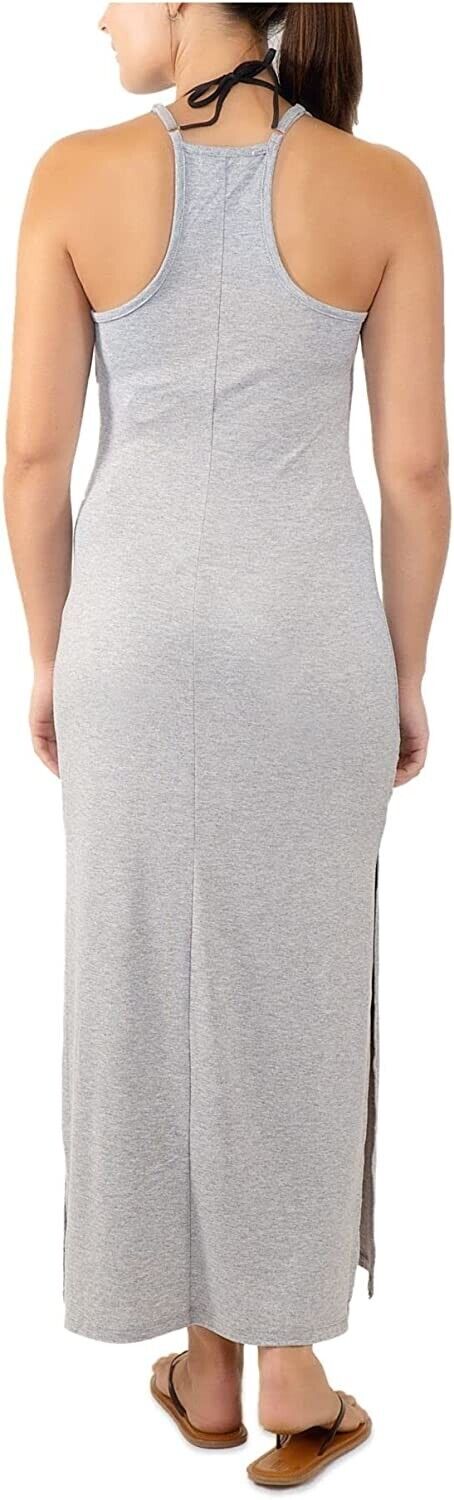 MIKEN Juniors' Racerback Maxi Cover-Up Dress Gray Size XL