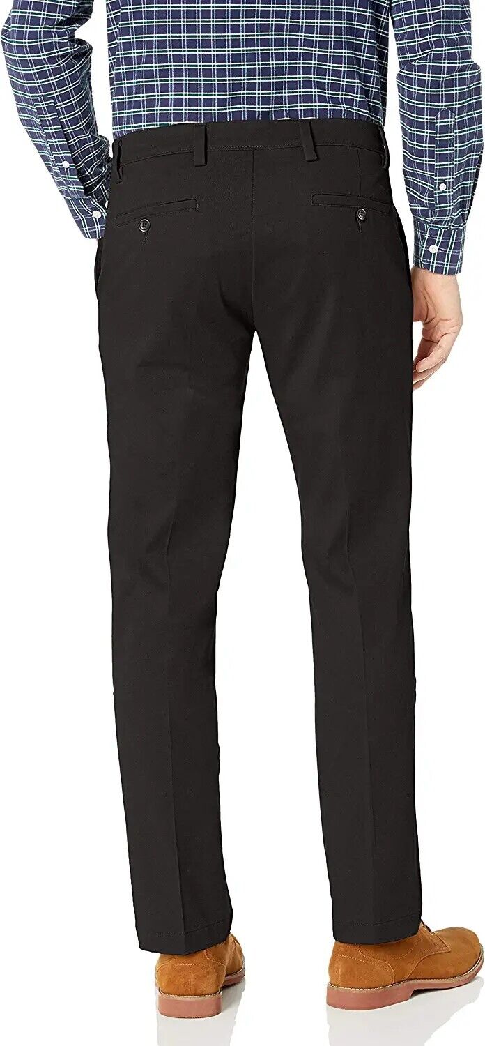 Dockers Men's Straight Fit Easy Khaki Pants D2 Black 38W X 32L MSRP $50