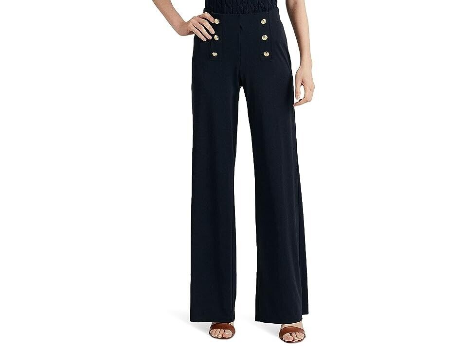 LAUREN Ralph Lauren Corydon Straight Pants Navy Blue Size L MSRP $145