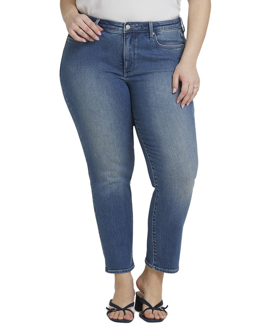 NYDJ womens Plus Sheri Clean Horizon Ankle Crop Jean, Plus Size 18W Blue