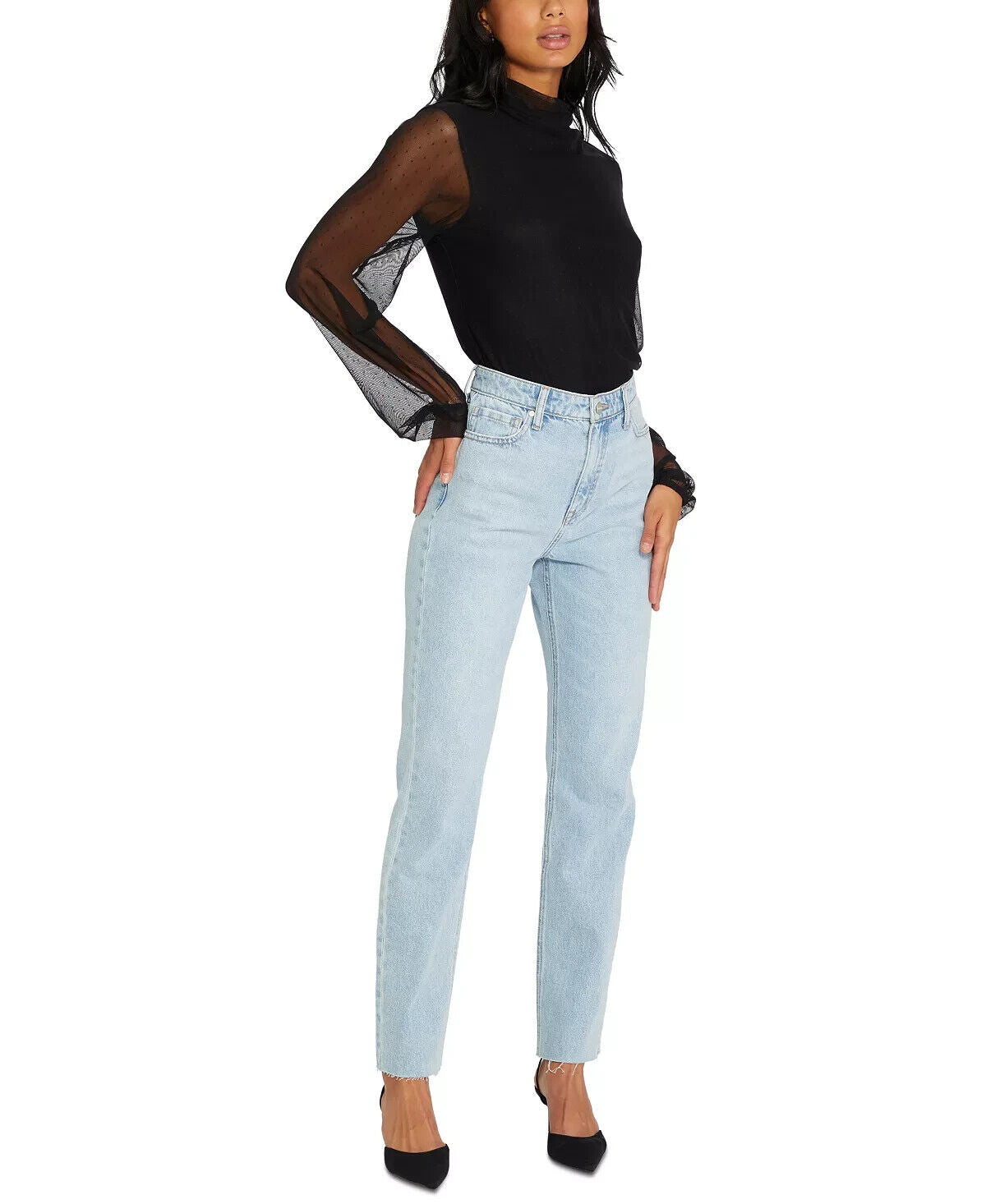 Sanctuary Midnite Hour Top Blouse Black Size XS MSRP $69