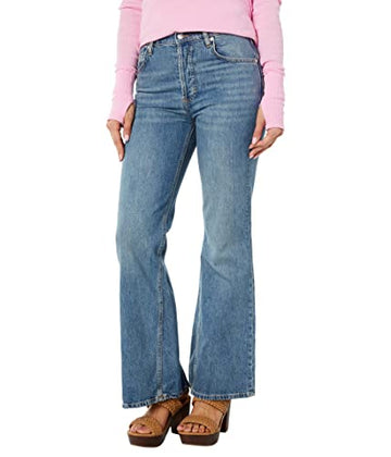 Free People Women's New Dawn Flare Belgrade Blue Jeans Size 27