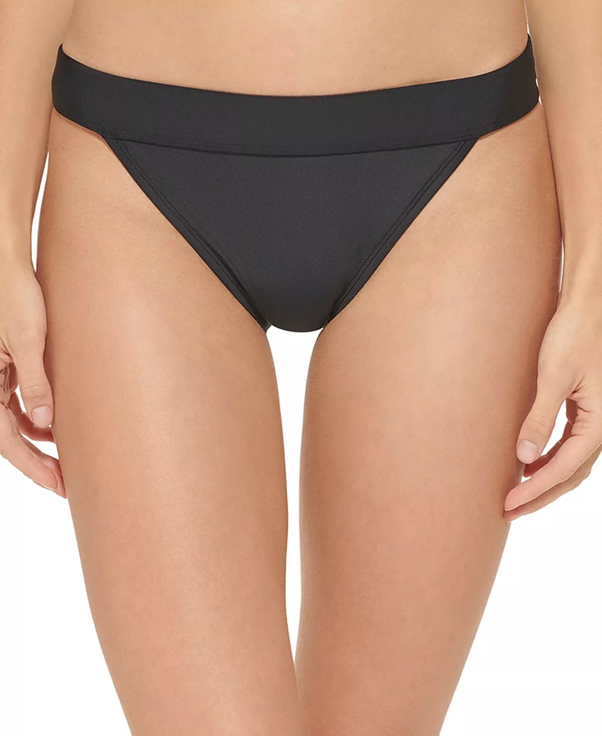 DKNY BLACK Low-Rise Bikini Swim Bottom, US Size L