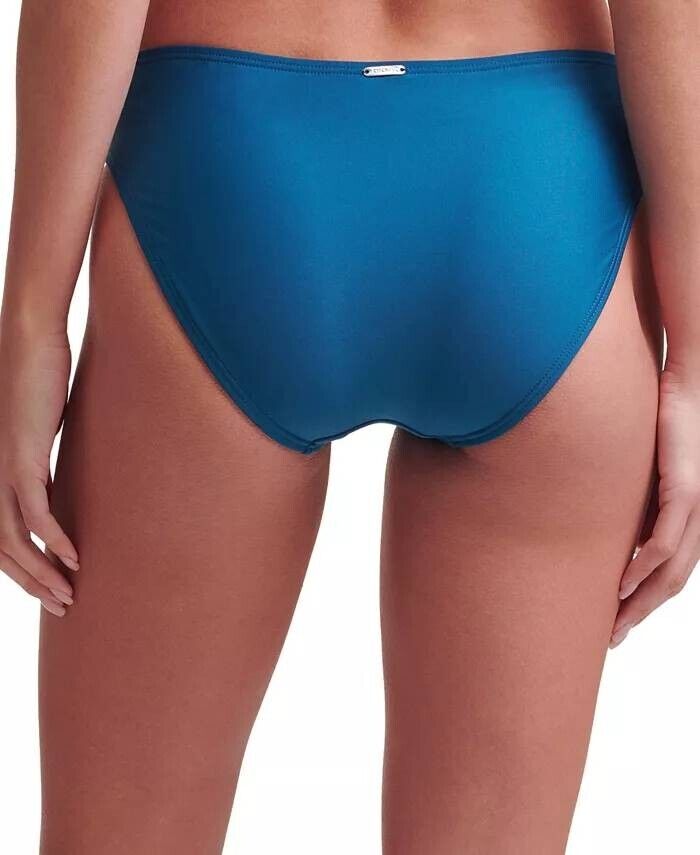 DKNY Classic Scoop Bikini Bottom Blue Size L MSRP $58