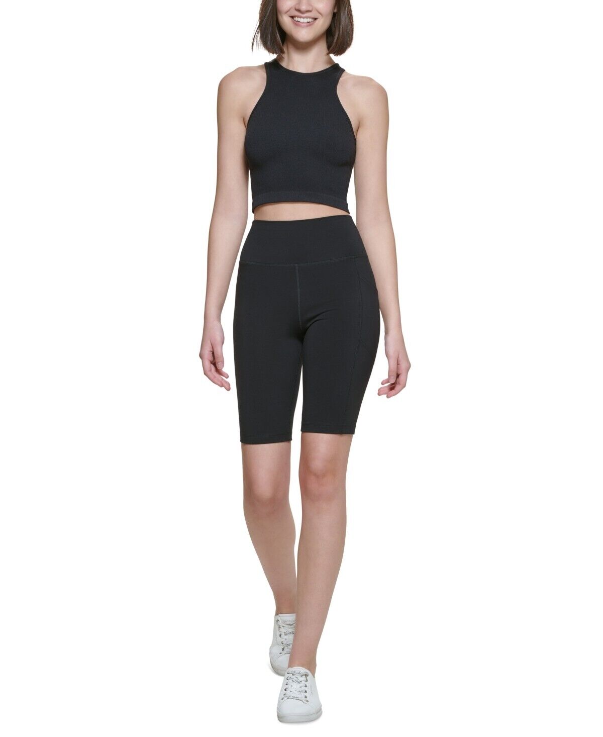 Calvin Klein Performance Women's Cropped Top Black Size M MSRP $50