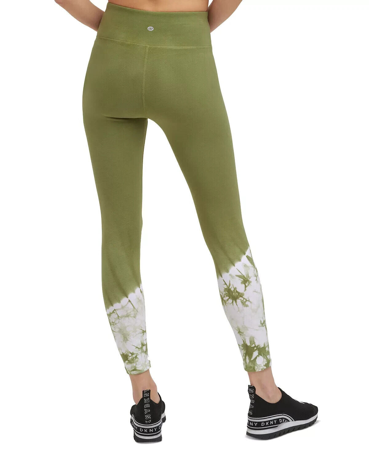 Dkny Sport Women's Tie-Dyed-Hem 7/8 Leggings Green Size XL MSRP $60