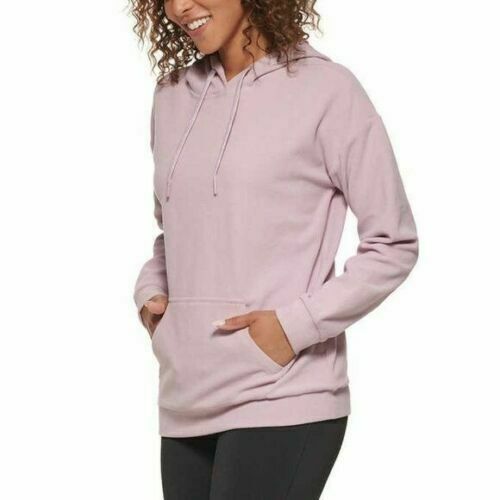 Marc New York Ribbed Knit Pullover Hoodie Sweatshirt womens light purple Size L