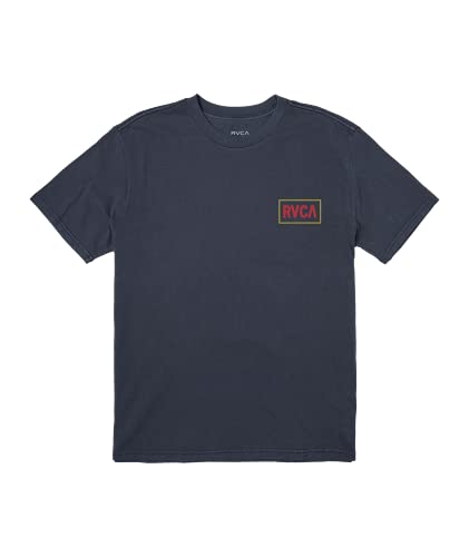 RVCA Men's Balance Now Short Sleeve T Shirt - Moody Blue Small
