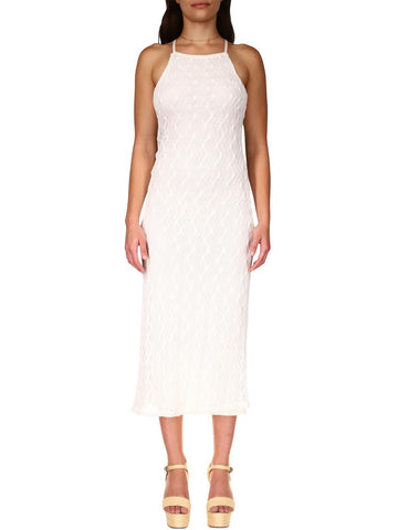 Sanctuary Womens Crochet Halter Midi Dress Size M Off White