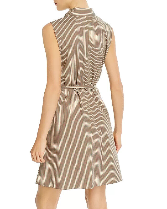 Theory Women's Sleeveless Poplin Shirtdress, Size 10 - Grey MSRP $365