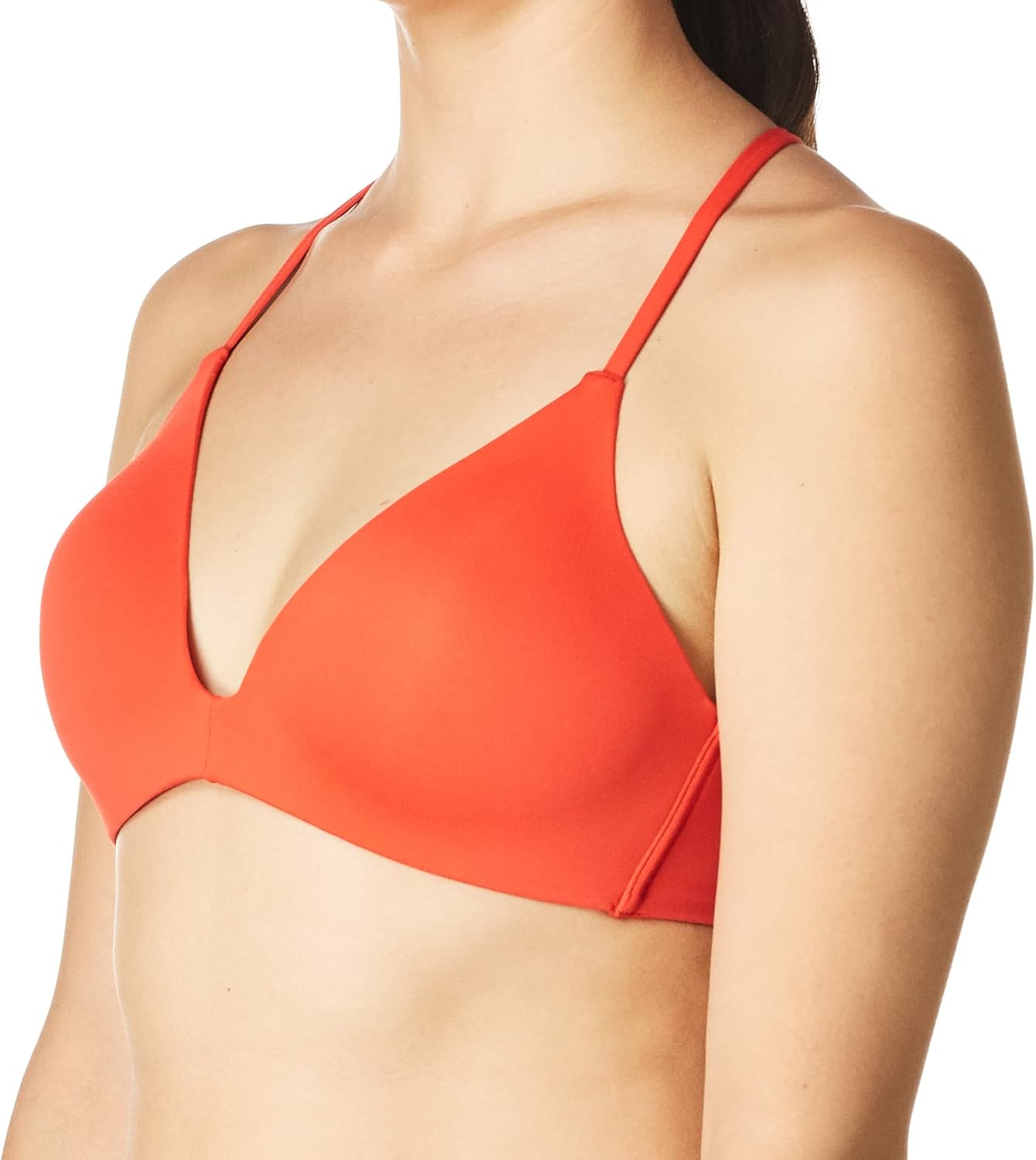 Vince Camuto Women's Standard Molded Bikini TOP, Poppy 670, Size XS Red Orange