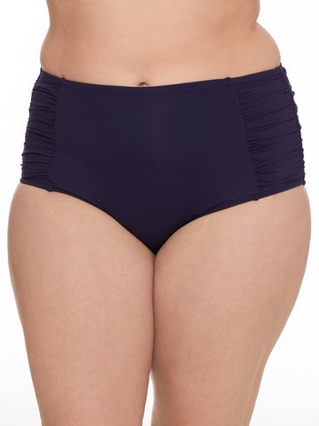 Anne Cole Plus High-Waist Tummy Control Bikini Bottoms Swimsuit Blue Size 22W