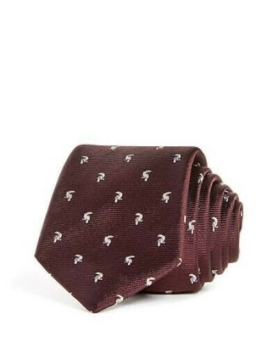Theory Toucan Club Silk Skinny Tie Purple MSRP $98