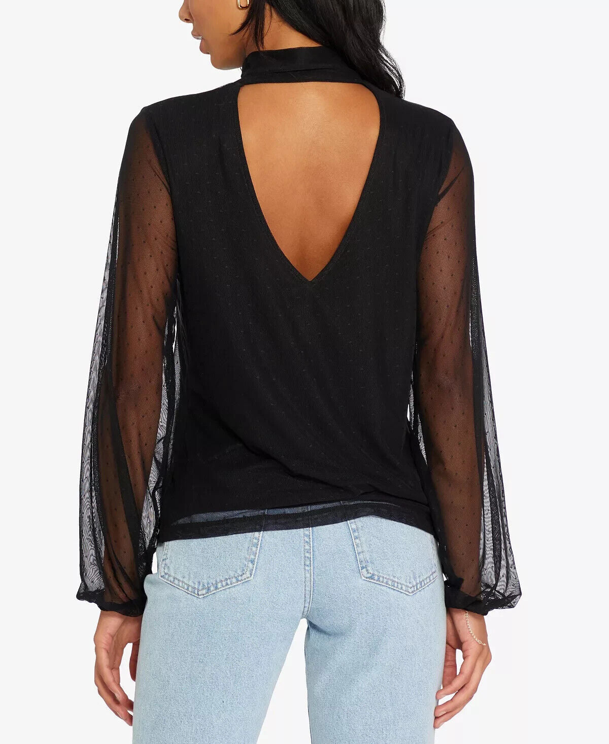 Sanctuary Midnite Hour Top Blouse Black Size XS MSRP $69