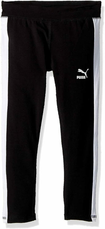 PUMA Little Girls' Archive T7 Logo Size 4 Black