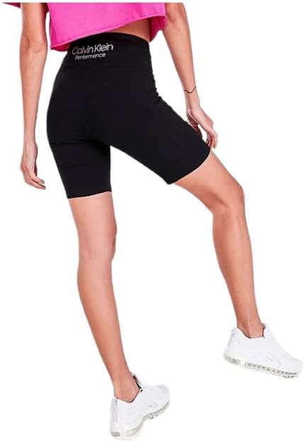 Calvin Klein Performance Women's Logo High-Waist Bike Shorts Black, X-Small