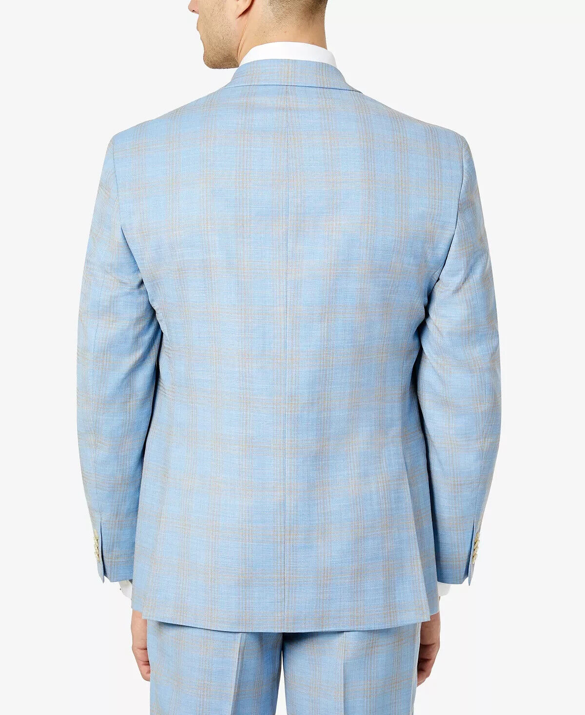 SEAN JOHN Men's Classic-Fit Suit Jacket Blazer Blue Brown Size 40S MSRP $360