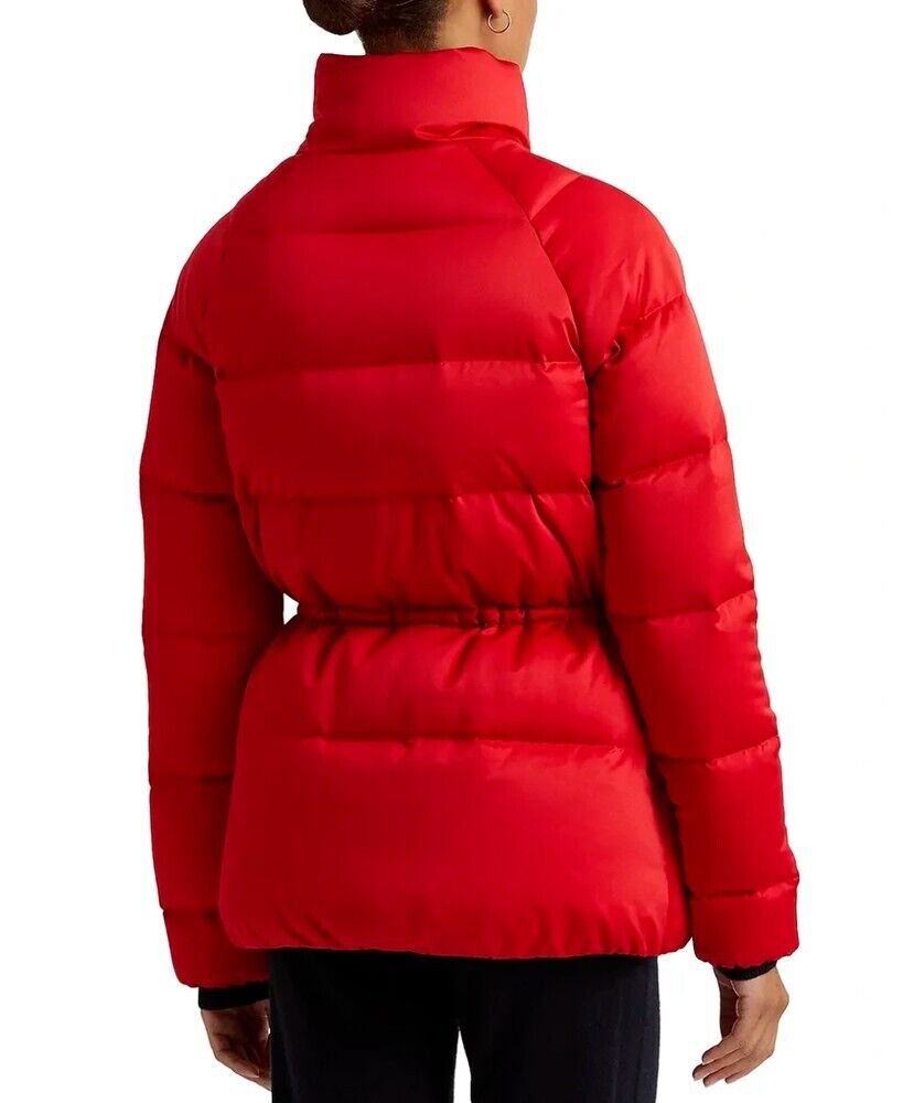Lauren Ralph Lauren Satin Down Jacket (Small, Red) Retail $295