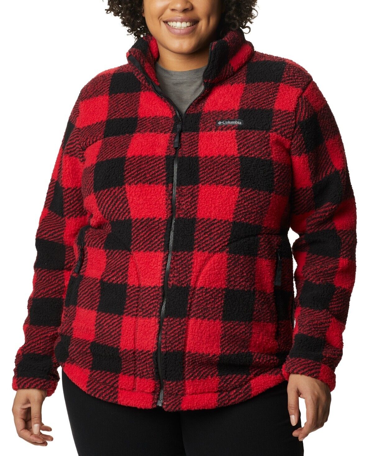 Columbia Women's West Bend Full Zip Fleece Jacket Plus Size 2X Red MSRP $110