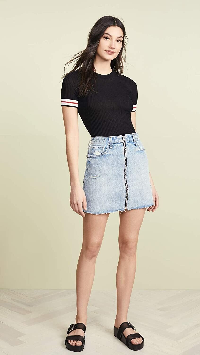 Rag & Bone/JEAN Women s Anna Skirt, Mandy, Blue, Size 26