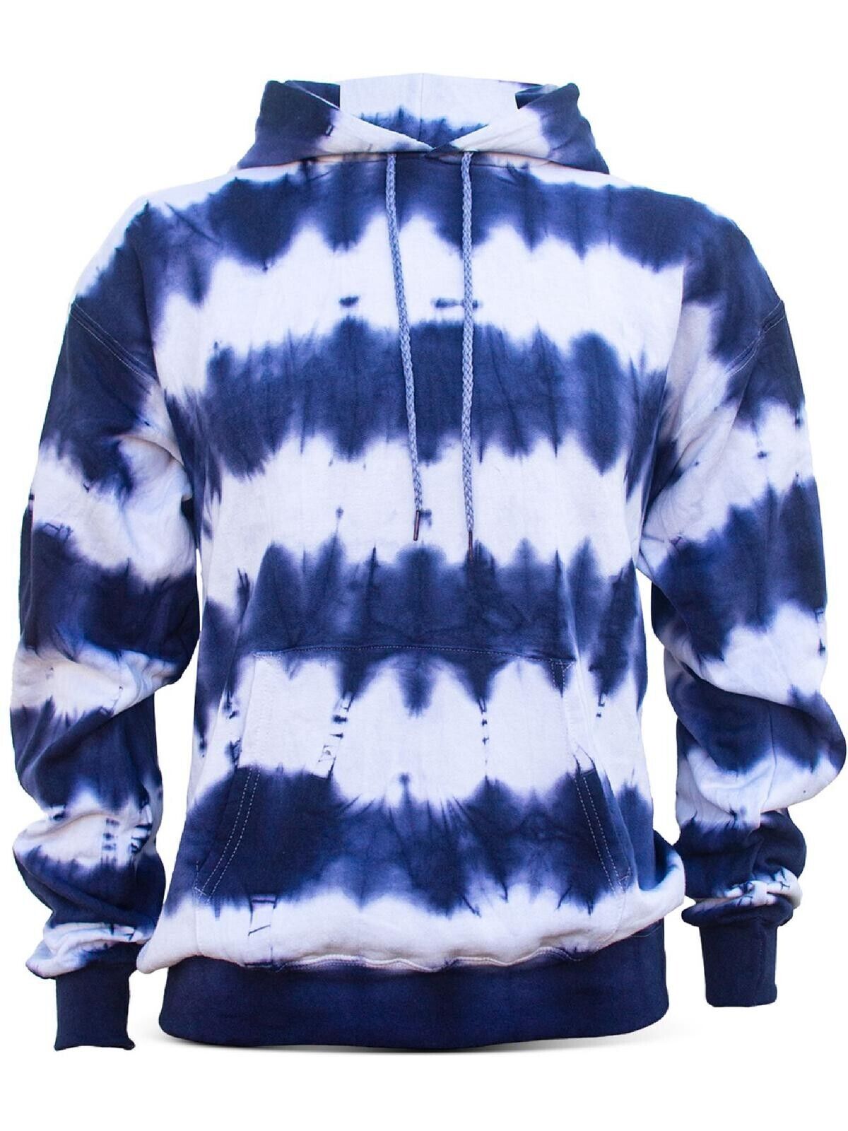 Studio 189 Womens Tie-Dye Logo Hoodie Navy Size L