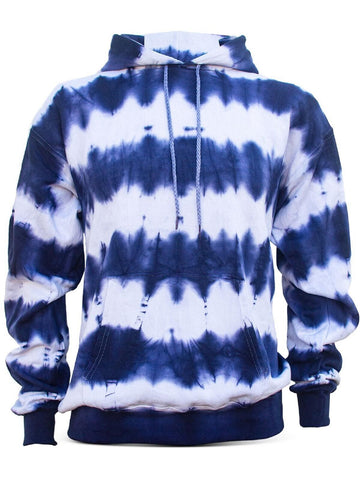 Studio 189 Womens Tie-Dye Logo Hoodie Navy Size L