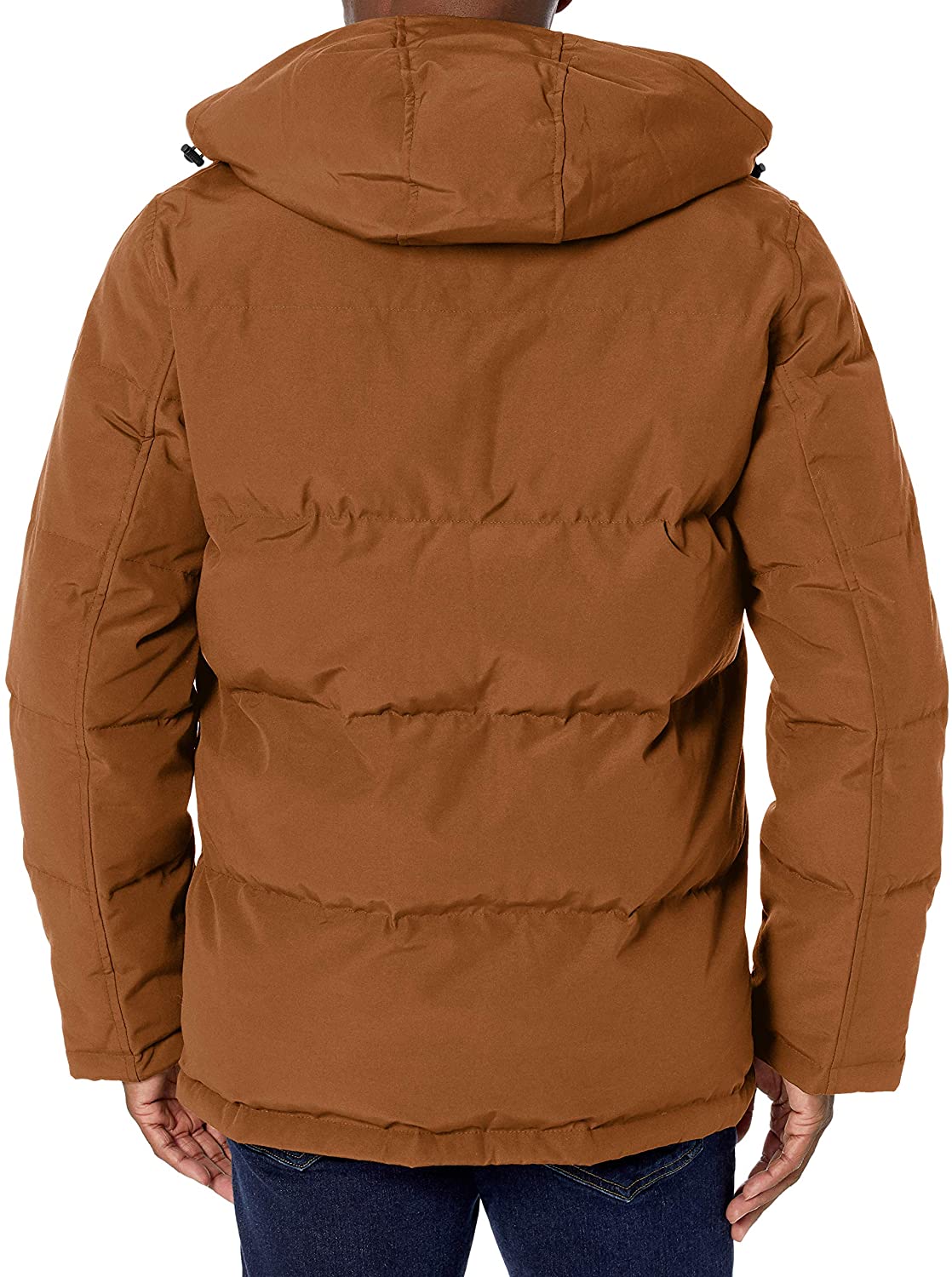 Levis Mens Big Tall Quilted Parka Jacket Standard Size M Worker Brown