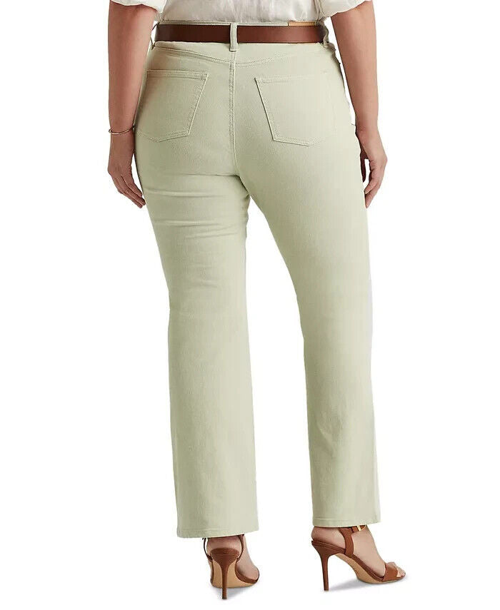 Lauren Ralph Lauren Womens Green Boot High Waist Jeans Green Plus Size 18W $110