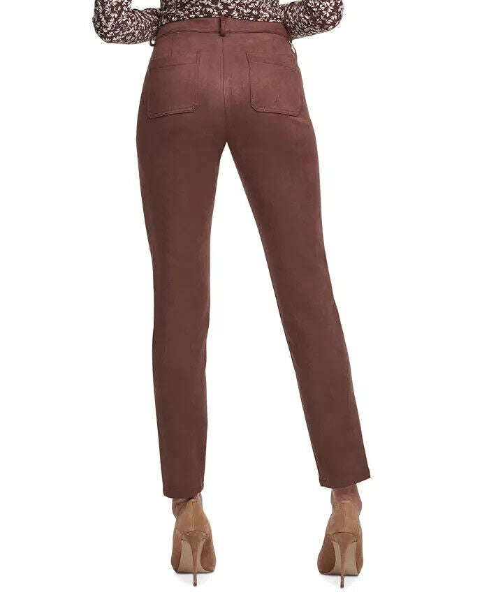 Tommy Hilfiger Women Faux-Suede BERKELEY Ankle Pants NWT Dark Brown Size 8
