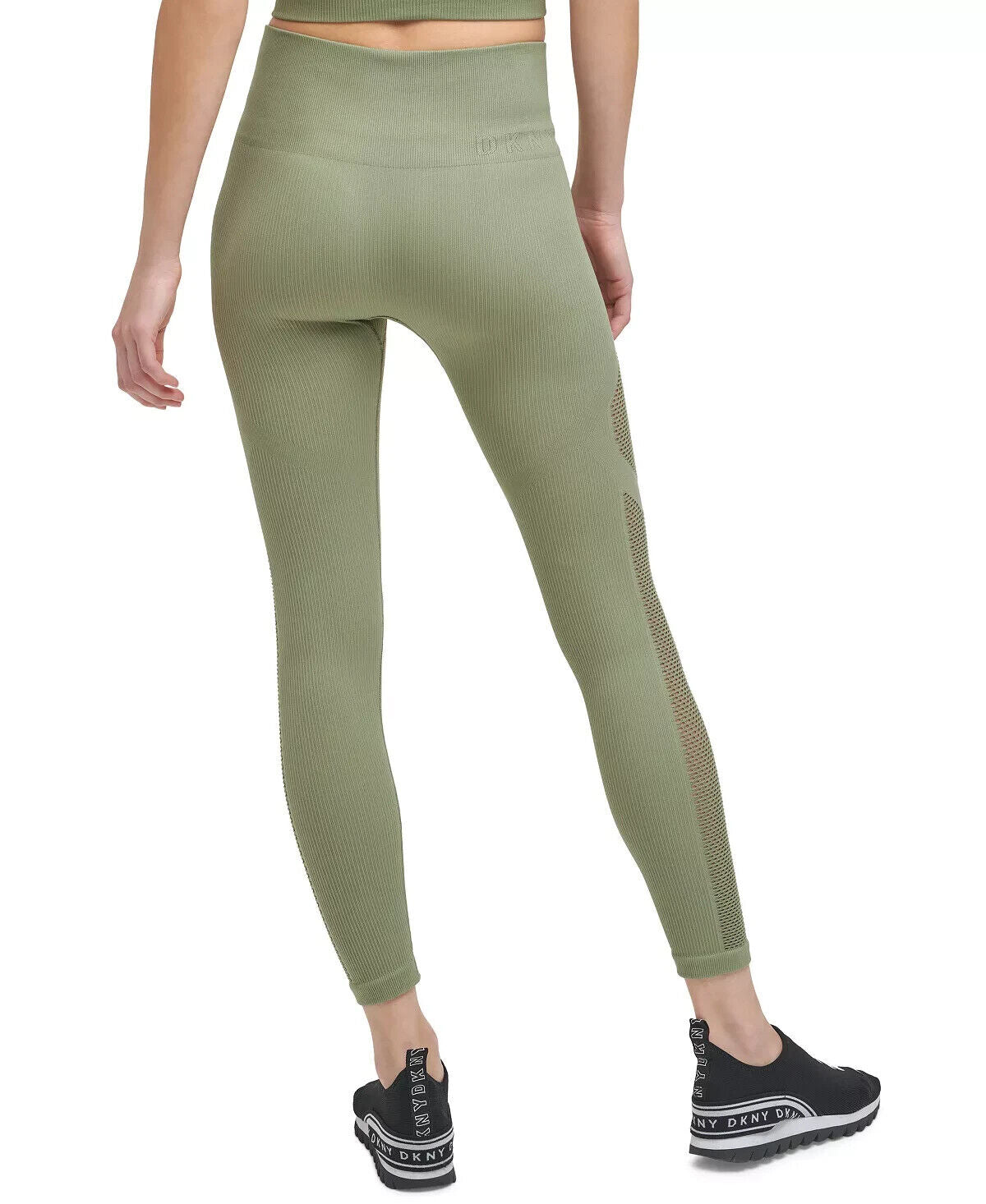 DKNY SPORT Women's High-Waist 7/8 Leggings Green Size L MSRP $60