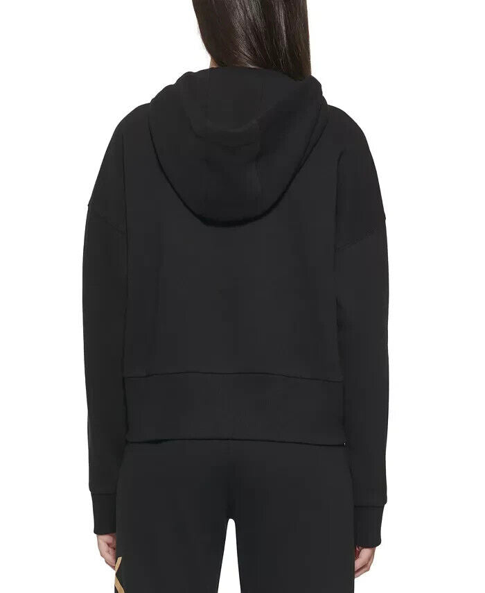 Dkny Women Sport Graphic Hoodie Black Size XL MSRP $70