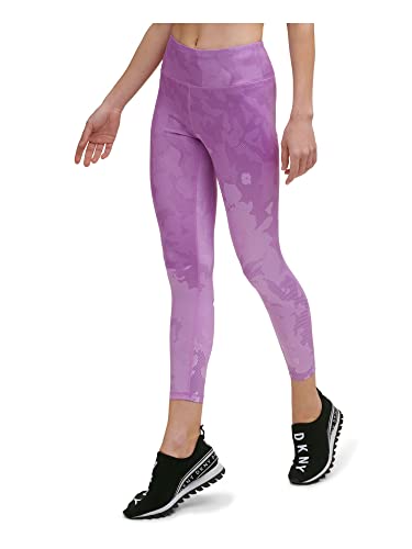 DKNY Women's Purple High Waist 7/8 Yoga Leggings (Purple, Size XS)