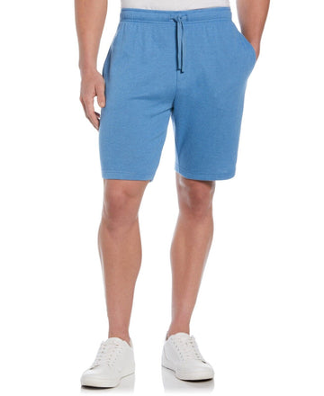 CUBAVERA Men's Solid Double-Knit 9" Drawstring Shorts Blue Size M MSRP $60