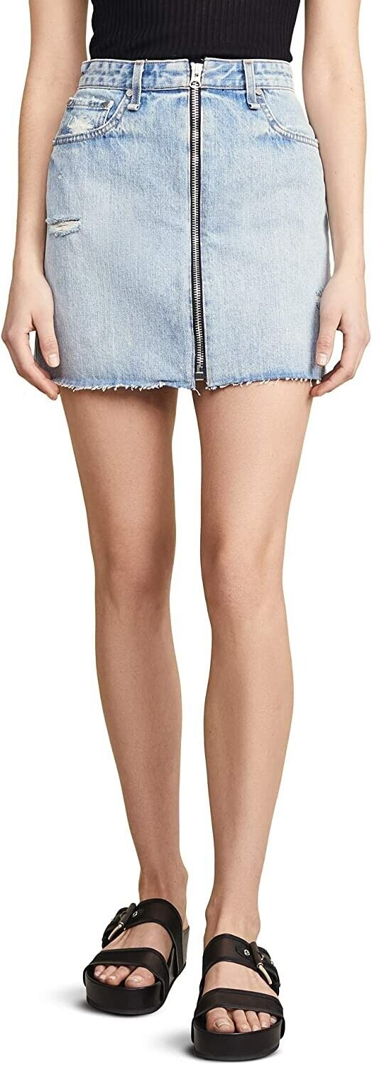 Rag & Bone/JEAN Women s Anna Skirt, Mandy, Blue, Size 26
